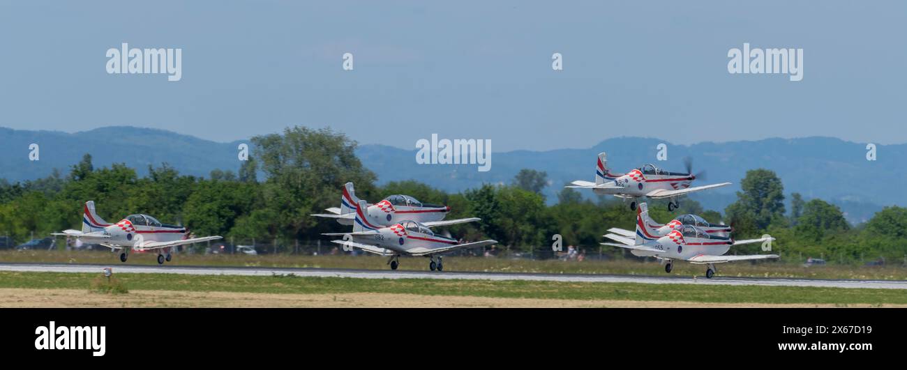 Wings of Storm au salon aéronautique AIRVG 2024 à Zagreb, Croatie Banque D'Images