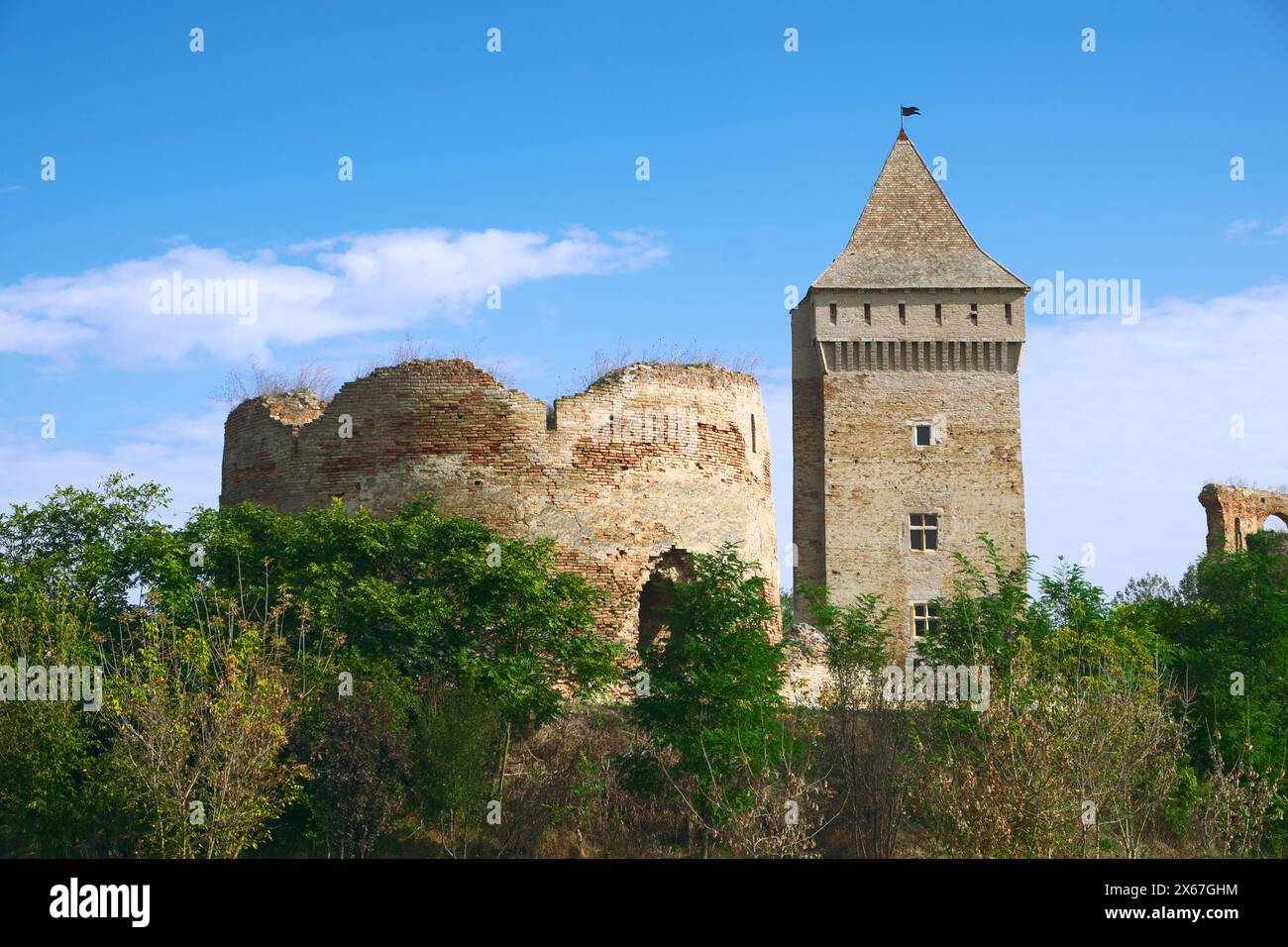 Ruines de la forteresse du bac, Voïvodine, Serbie (2) Banque D'Images