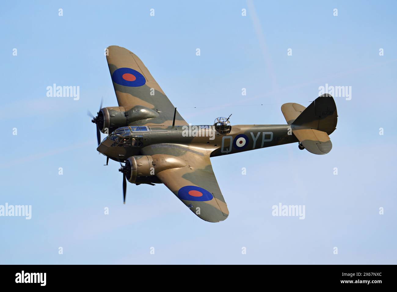 Bristol Blenheim Mk.1F L6739 s'affiche au Shuttleworth Collection Old Warden Best of British Air Show en mai 2024 Banque D'Images