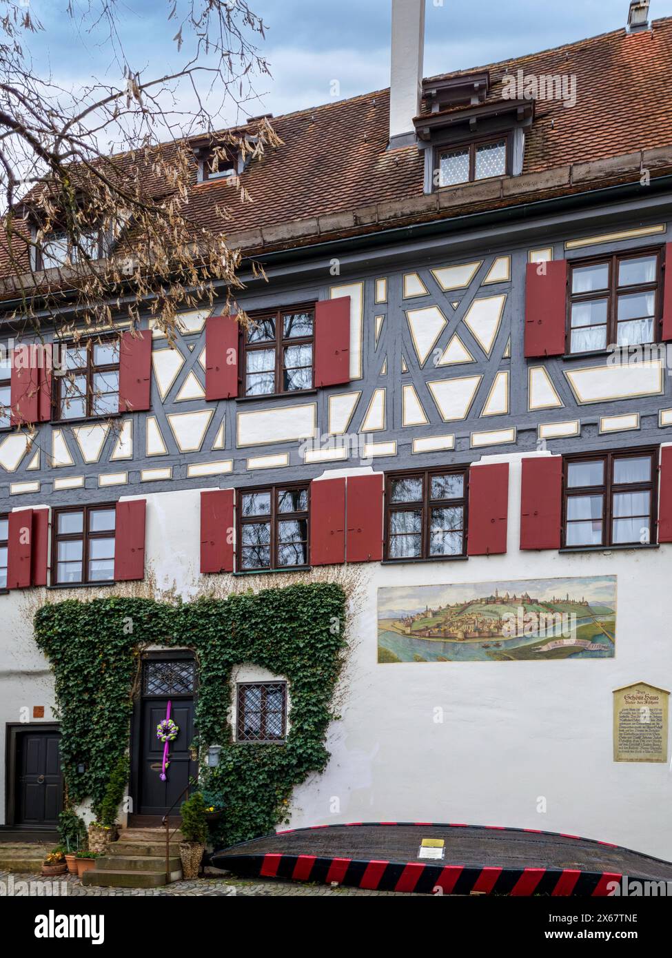 Ancienne maison à colombages, belle maison dans le quartier des pêcheurs, Ulm, Bade-Württemberg, Allemagne Banque D'Images