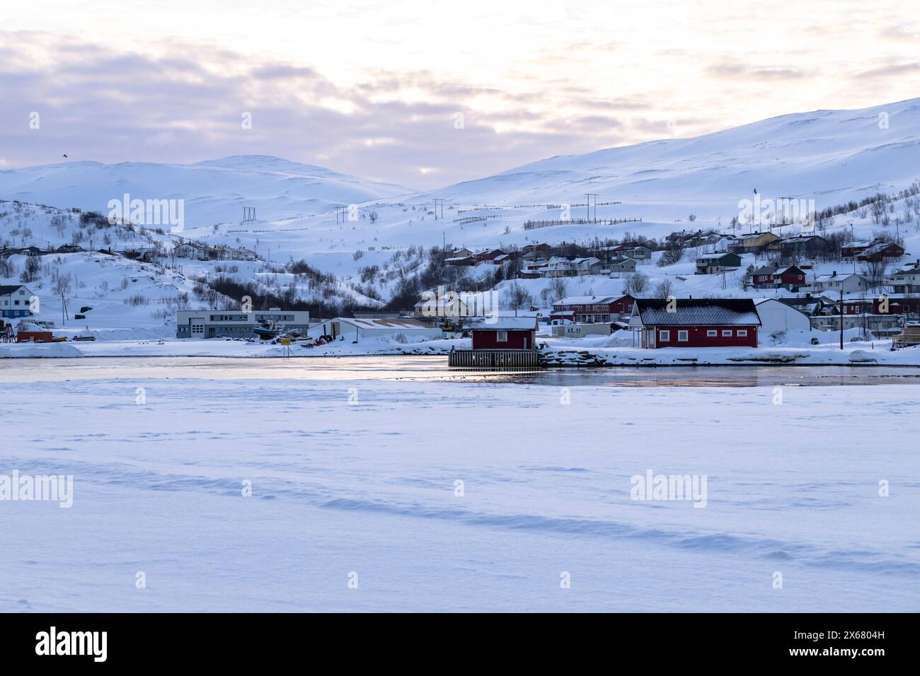 Batsfjord - municipalité dans le Finnmark norvégien Fylke, Varanger Peninsula, Norvège, Banque D'Images