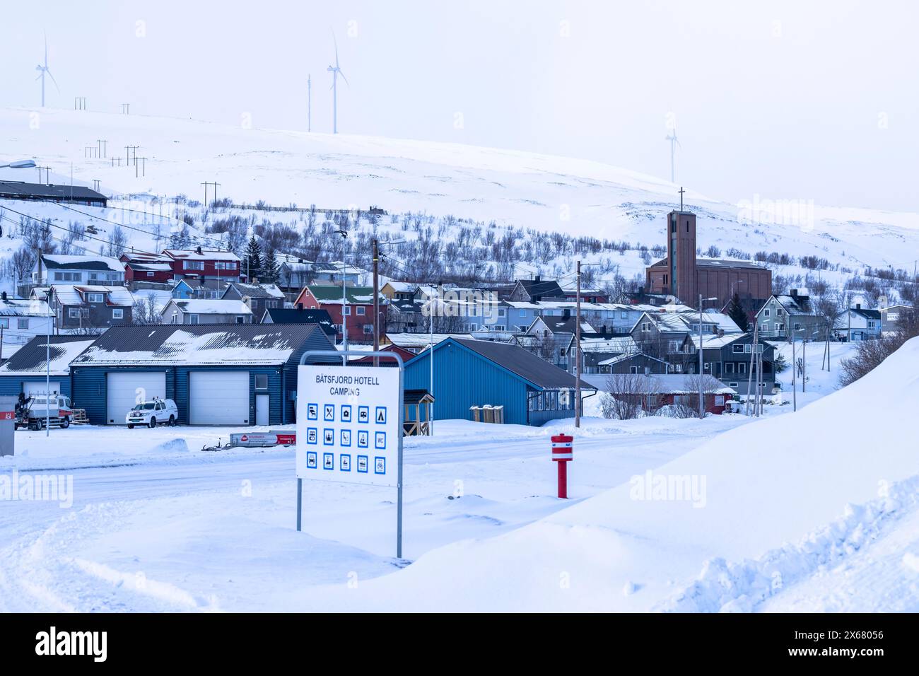 Batsfjord - municipalité dans le Finnmark norvégien Fylke, Varanger Peninsula, Norvège, Banque D'Images