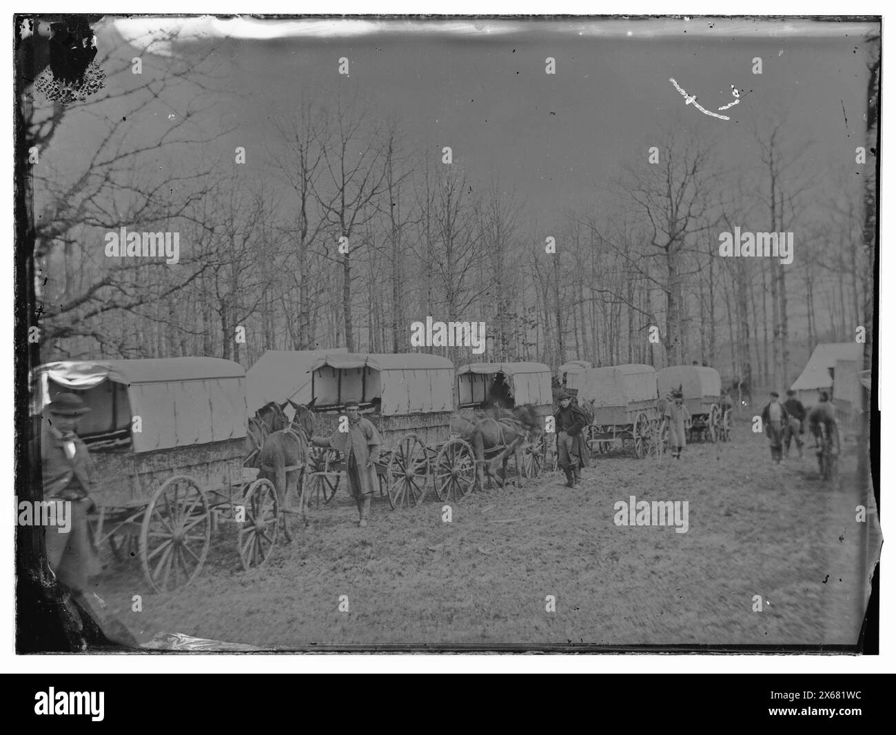 Washington, District de Columbia. Train d'ambulance à l'hôpital de Harewood. Miller. (v.7, p. 313, train ambulancier à City point, Virginie), photographies de la guerre de Sécession 1861-1865 Banque D'Images