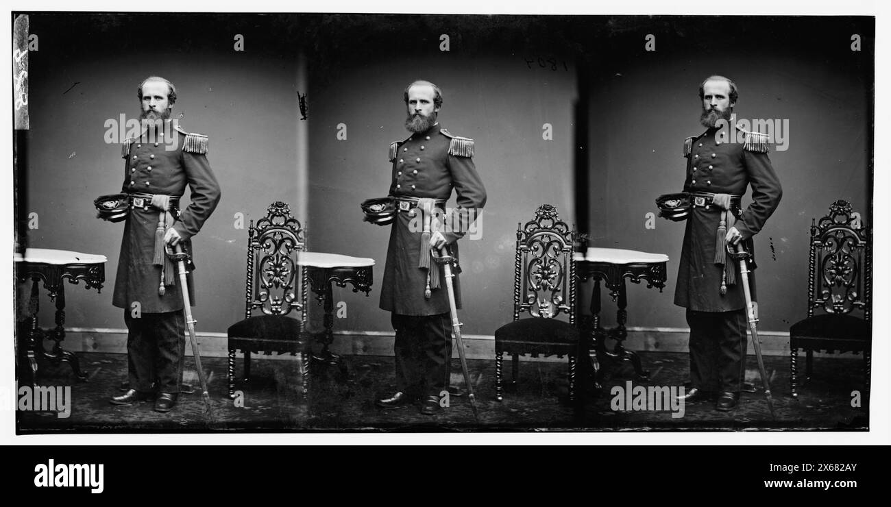 Lt. Col. Abijah J. Wellman, 85th N.Y. Inf., photographies de la guerre civile 1861-1865 Banque D'Images
