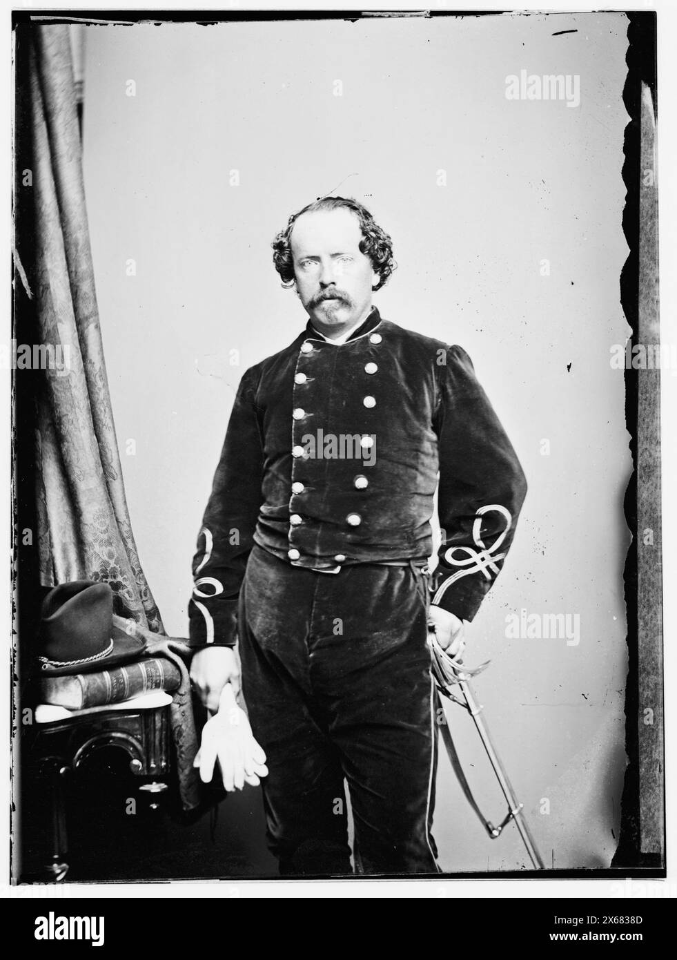 Lt. Col. C.E. Capehart, 1st W.Va. CAV., photographies de la guerre civile 1861-1865 Banque D'Images