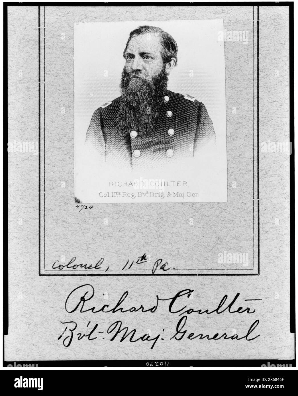 Richard Coulter, Coll. 11e Régl. BVT. Brig. & Maj. Gen., photographies de la guerre civile 1861-1865 Banque D'Images