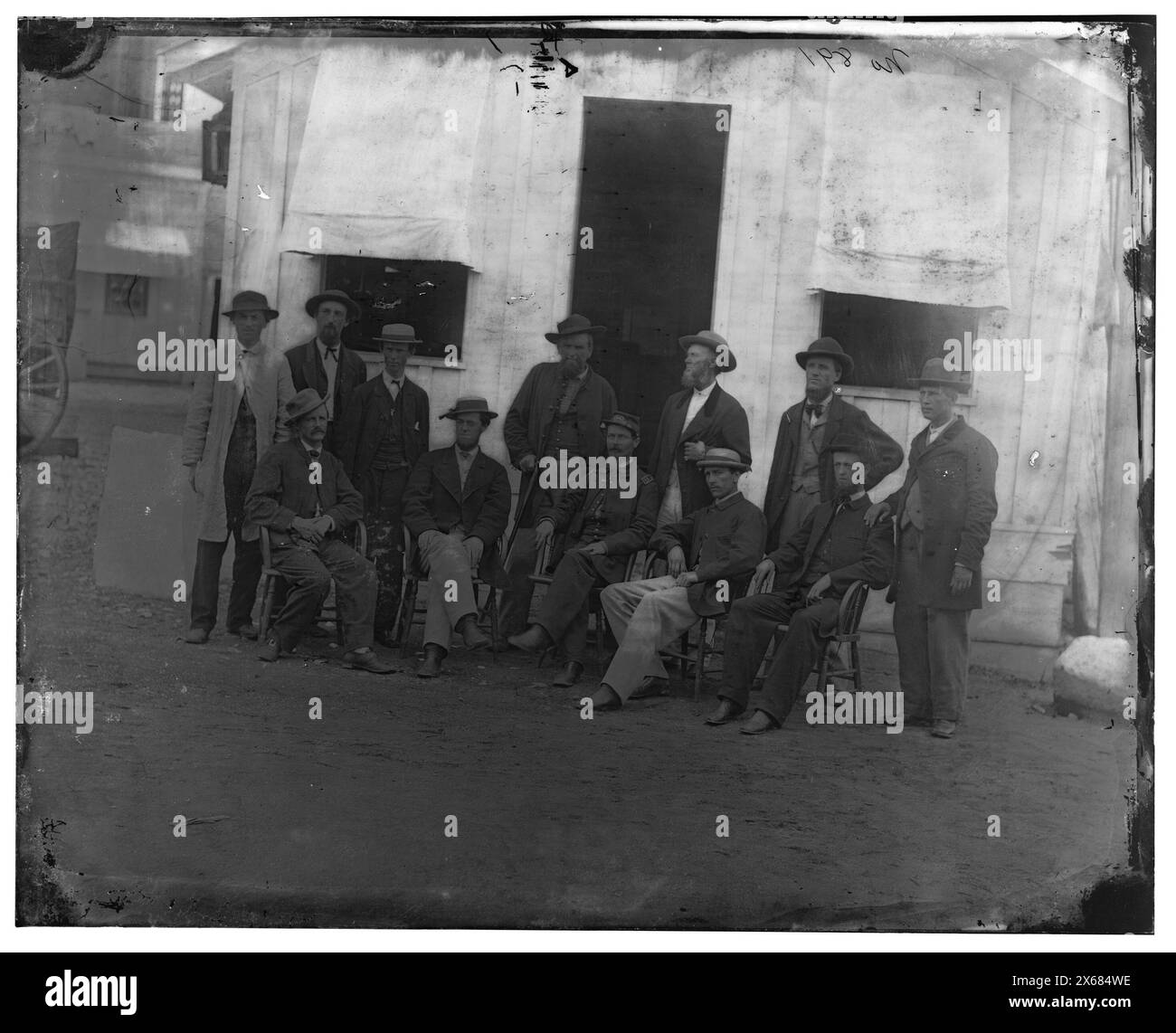 Washington, District de Columbia. Groupe au dépôt Quartermaster, photographies de la guerre de Sécession 1861-1865 Banque D'Images
