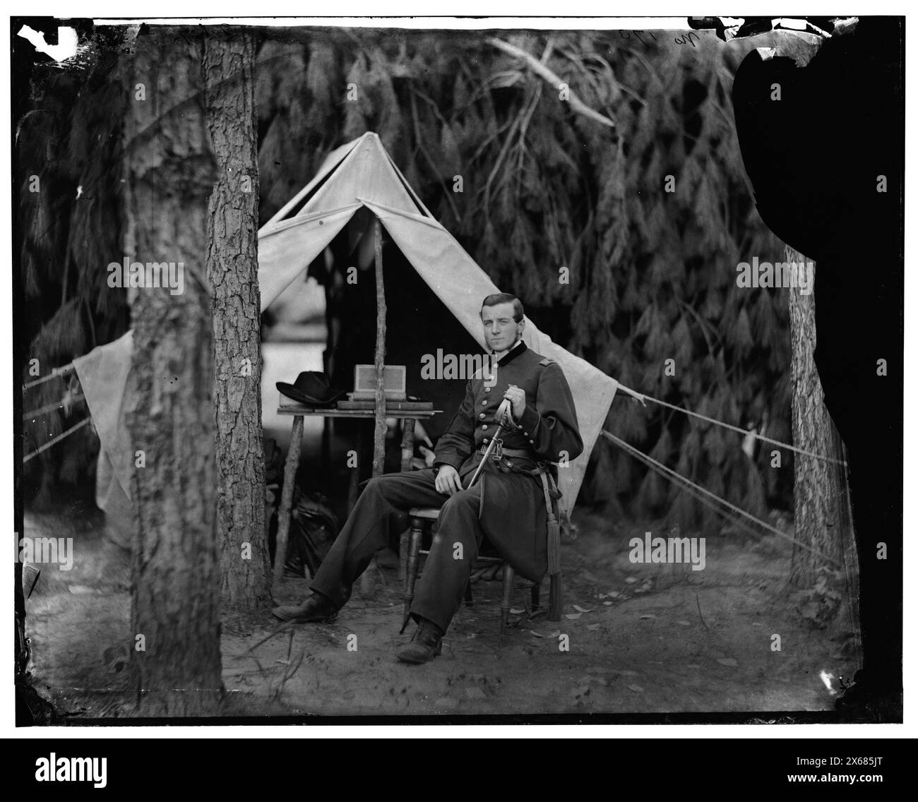 Petersburg, Virginie. Officier du 114th Pennsylvania Infantry, photographies de la guerre de Sécession 1861-1865 Banque D'Images