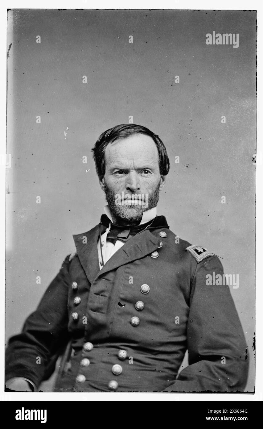 Major Gen. William T. Sherman, photographies de la guerre de Sécession 1861-1865 Banque D'Images