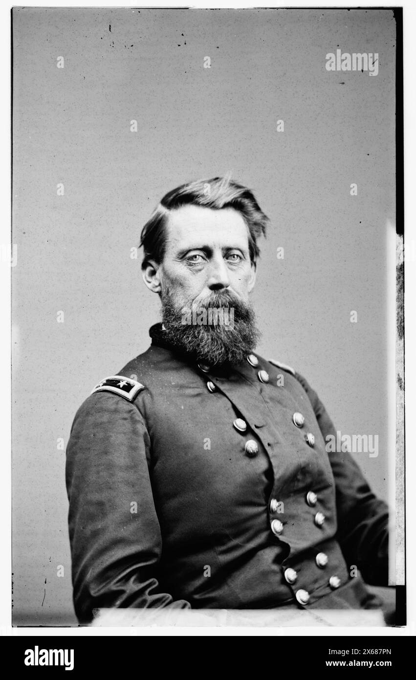 Major Gen. Jefferson C. Davis, photographies de la guerre de Sécession 1861-1865 Banque D'Images