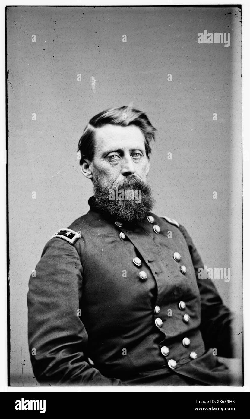 Major Gen. Jefferson C. Davis, photographies de la guerre de Sécession 1861-1865 Banque D'Images