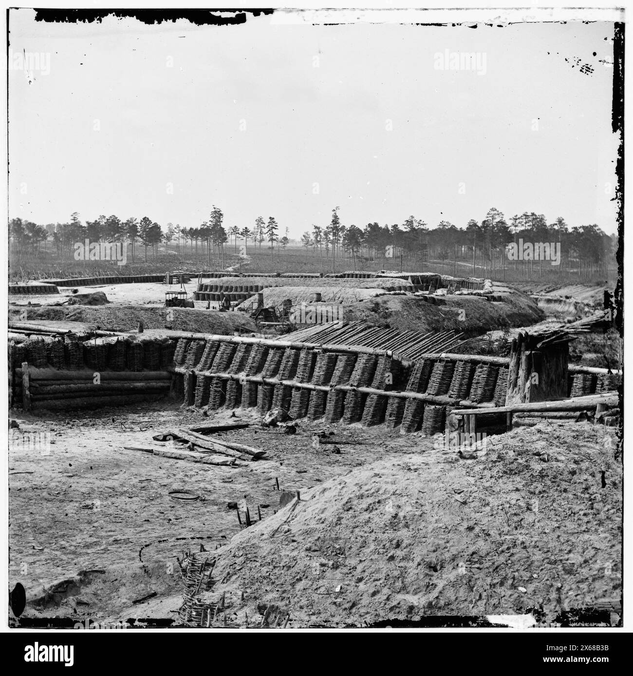 Petersburg, Virginie. Vue intérieure du fort Sedgwick, photographies de la guerre de Sécession 1861-1865 Banque D'Images
