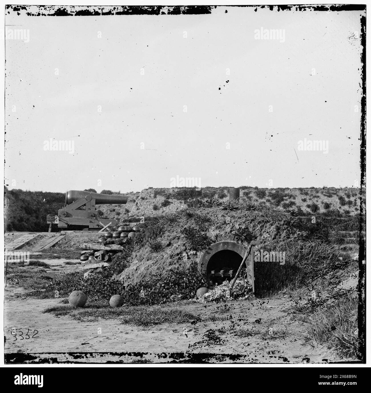 Drewry's Bluff, Virginie. Intérieur de Fort Darling. (Magazines, anti-bombe et tir et obus), photographies de la guerre civile 1861-1865 Banque D'Images