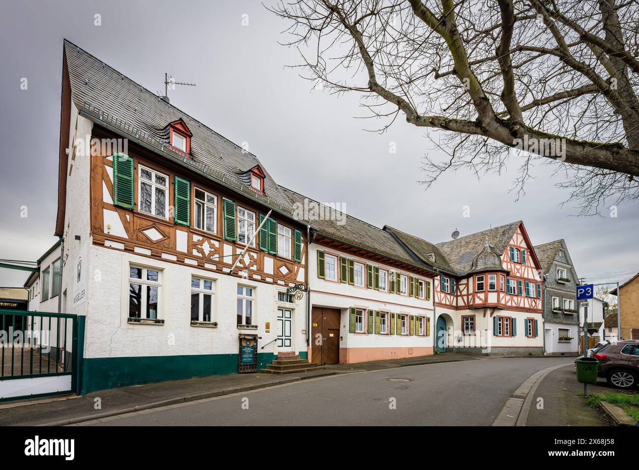 Centre historique de Oestrich (Rheingau), Hesse, Allemagne Banque D'Images