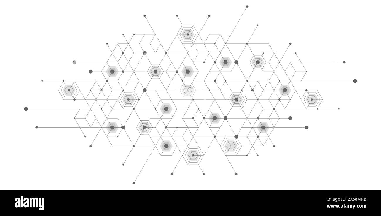 Soins de santé modernes ou conception de fond médical. Concept d'innovation en soins de santé. Bannière Web d'en-tête horizontale. Fond géométrique abstrait avec Illustration de Vecteur