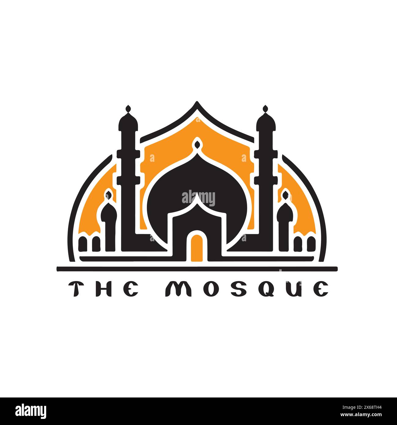 Logo de mosquée avec fichier vectoriel Illustration de Vecteur