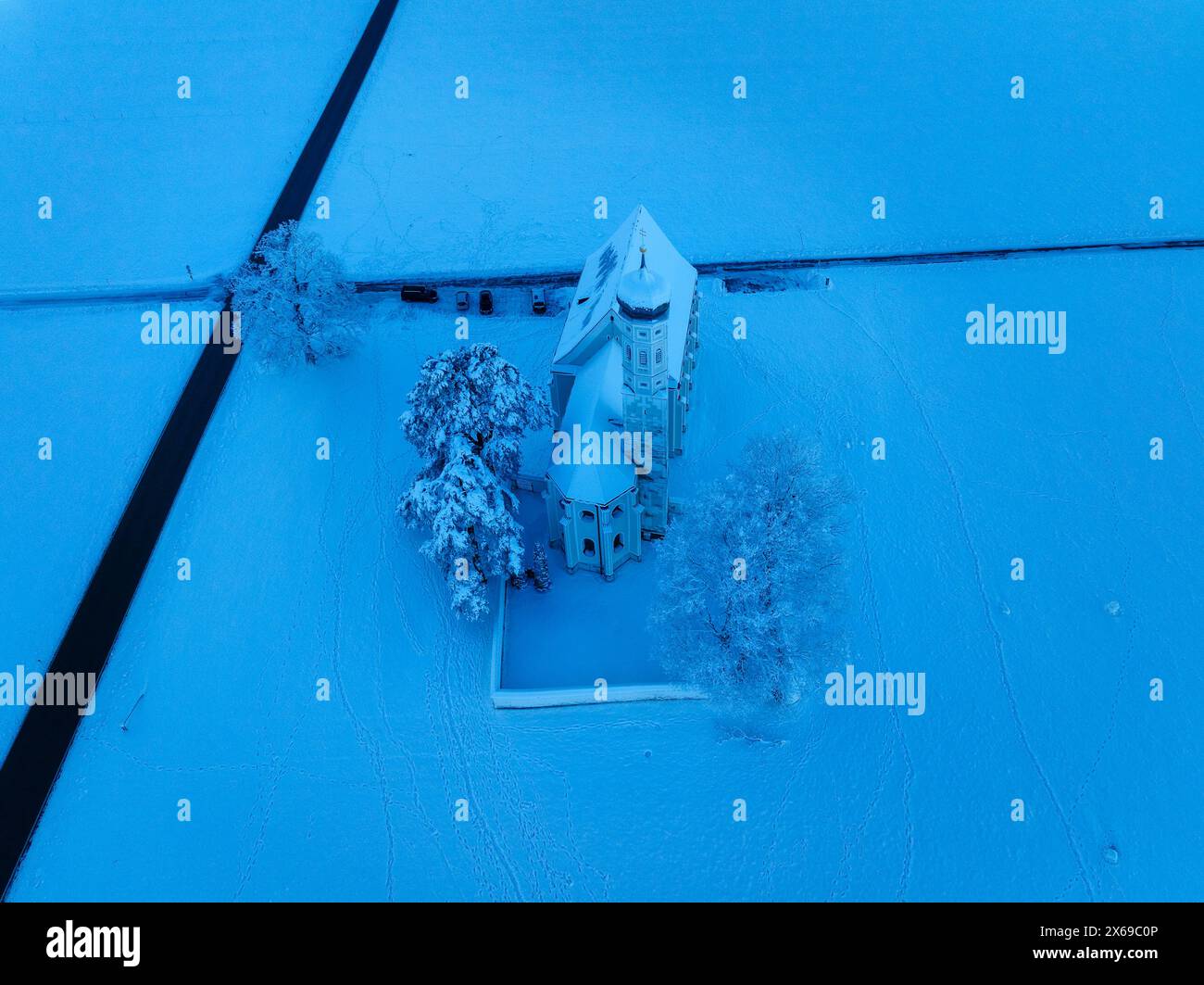 Église de pèlerinage de nouveaux Coloman près de Schwangau, Allgäu, Souabe, Bavière, Allemagne Banque D'Images