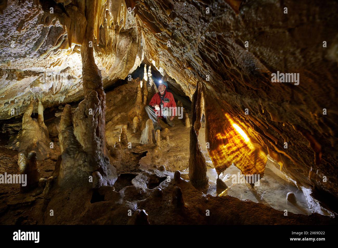 Grotte avec dépôts de frittage Banque D'Images