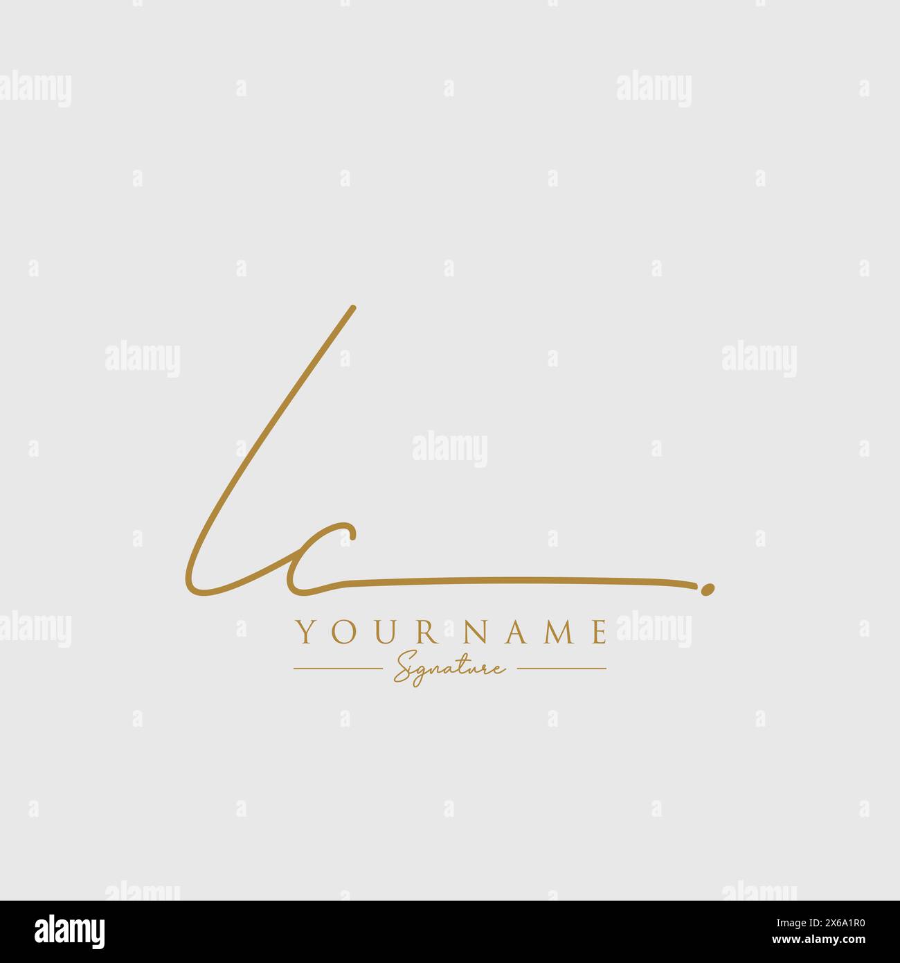 Modèle de logo de signature LC Illustration de Vecteur