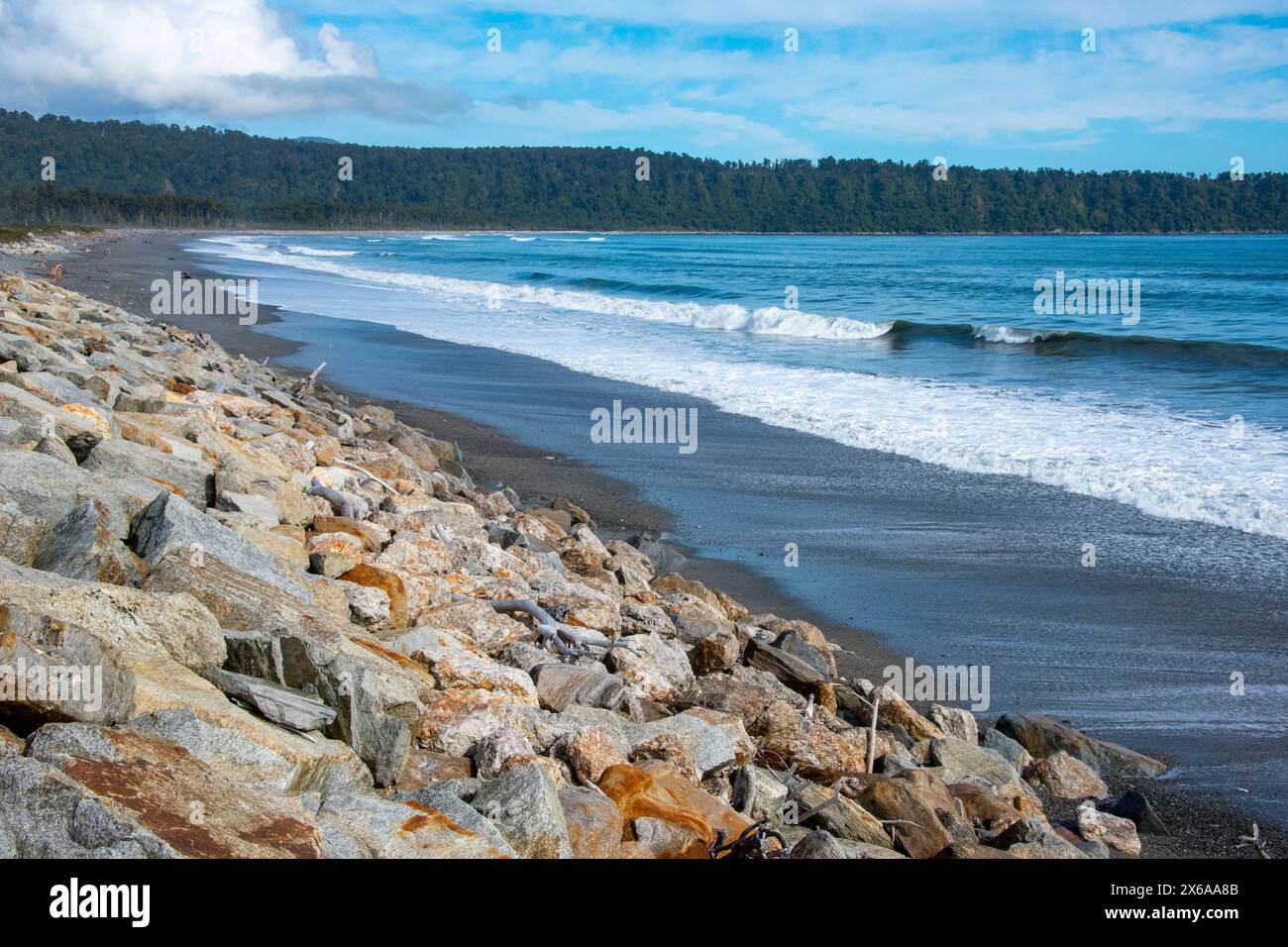 Maori Beach à Bruce Bay - Nouvelle-Zélande Banque D'Images