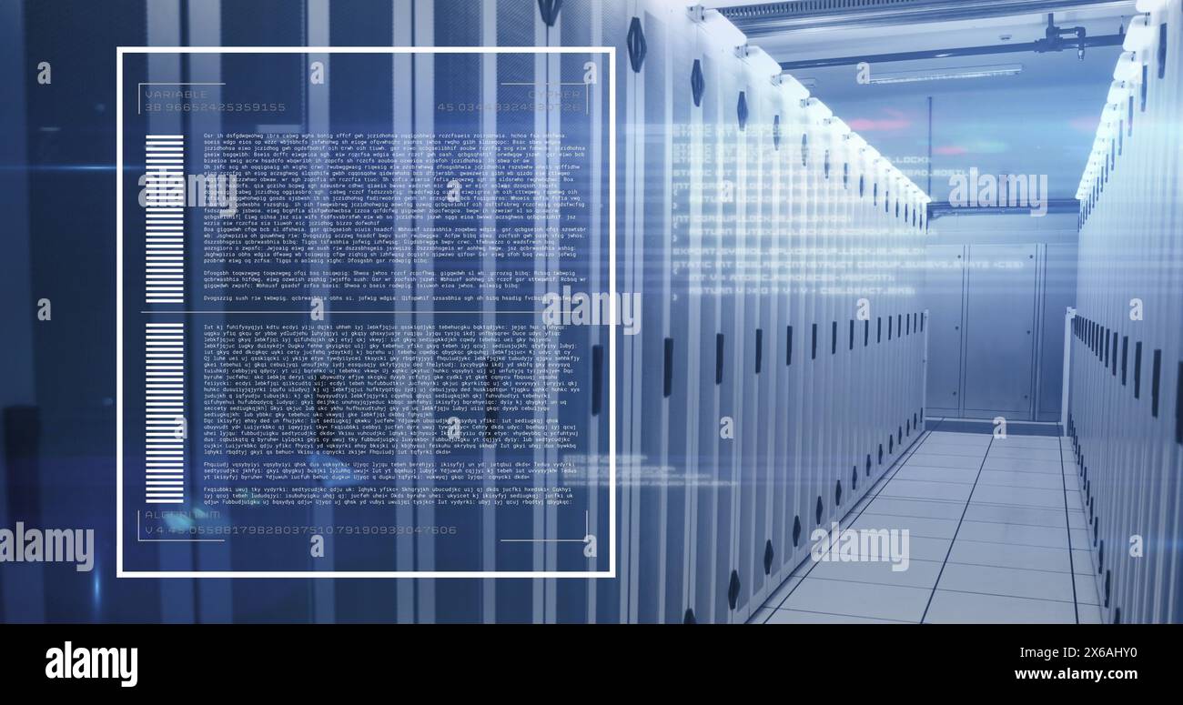 Données générées par ordinateur traitées et circulant dans un réseau numérique Banque D'Images