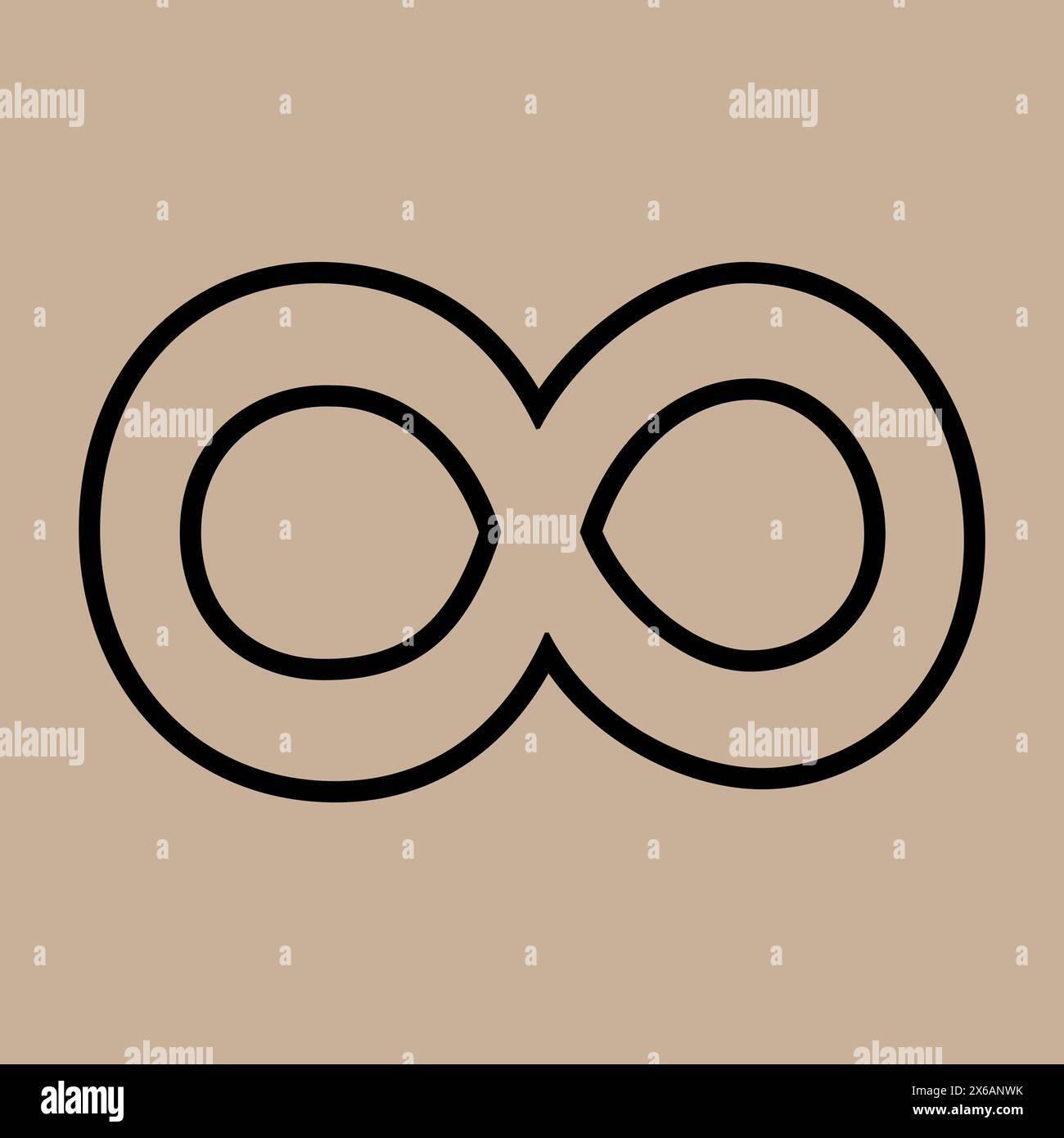 Couché huit comme un modèle pour le traçage, l'exercice hémisphère cérébral, activer la glande pinéale Banque D'Images