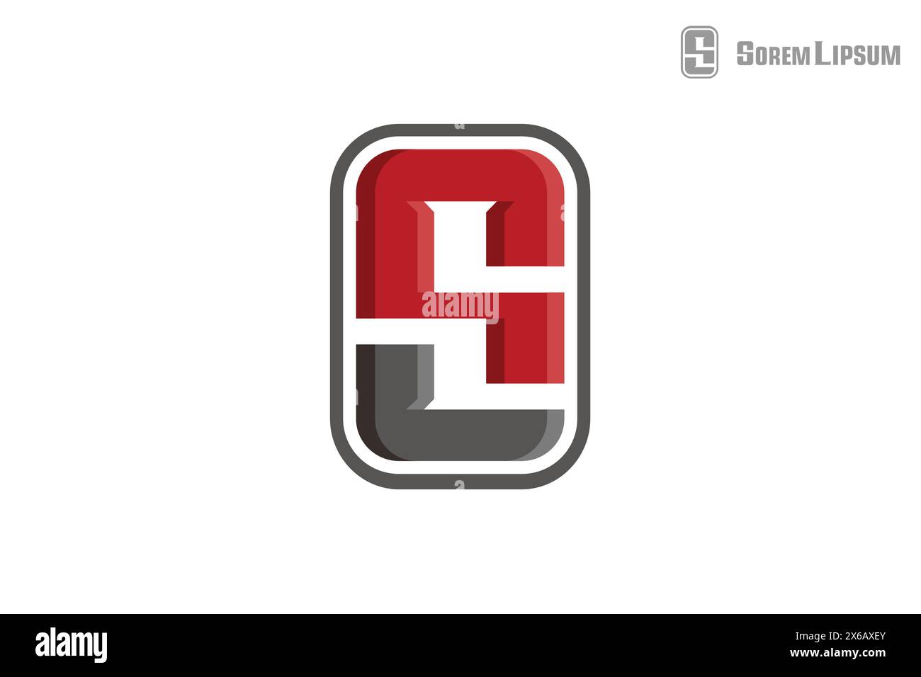 Eléments de modèle de conception d'icône de logo Letter SL pour votre application ou votre identité d'entreprise. Concept de conception de lettre S avec la lettre l dans l'espace négatif. Illustration de Vecteur