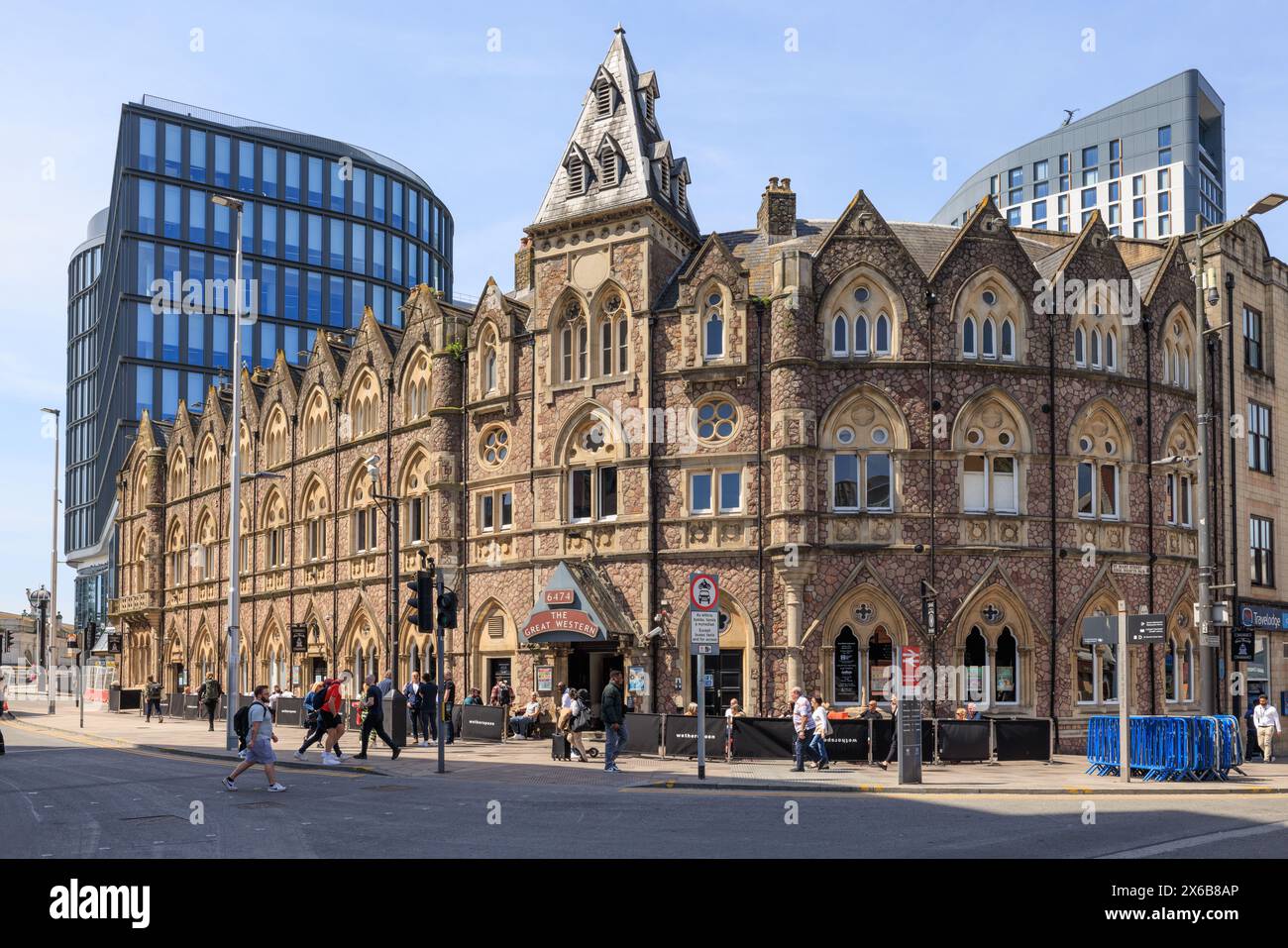 Le Great Western Hotel, qui abrite maintenant Wetherspoons. Cardiff, pays de Galles Banque D'Images