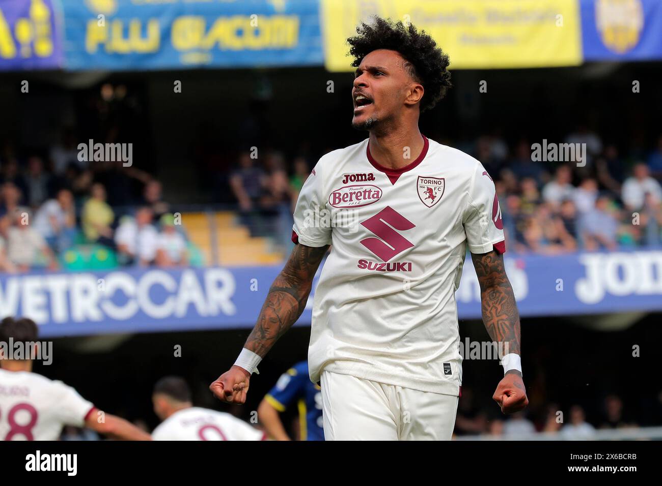 Vérone, Italie. 12 mai 2024. Valentino Lazaro (20 Torino FC) en action lors du match de football Serie A entre les Hellas Vérone et Torino au stade Marcantonio Bentegodi, au nord de l'est de l'Italie - dimanche 12 mai 2024. Sport - Soccer (photo de Paola Garbuioi/Lapresse) crédit : LaPresse/Alamy Live News Banque D'Images