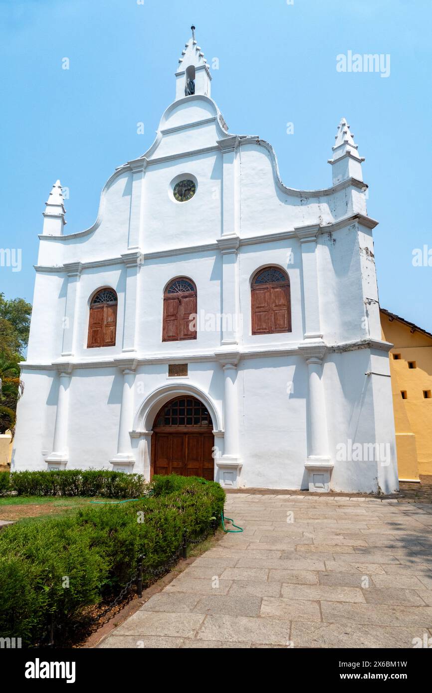 Église Saint François, à Fort Kochi - Fort Cochin, construit à l'origine en 1503, est l'une des plus anciennes églises européennes en Inde, kerala Banque D'Images