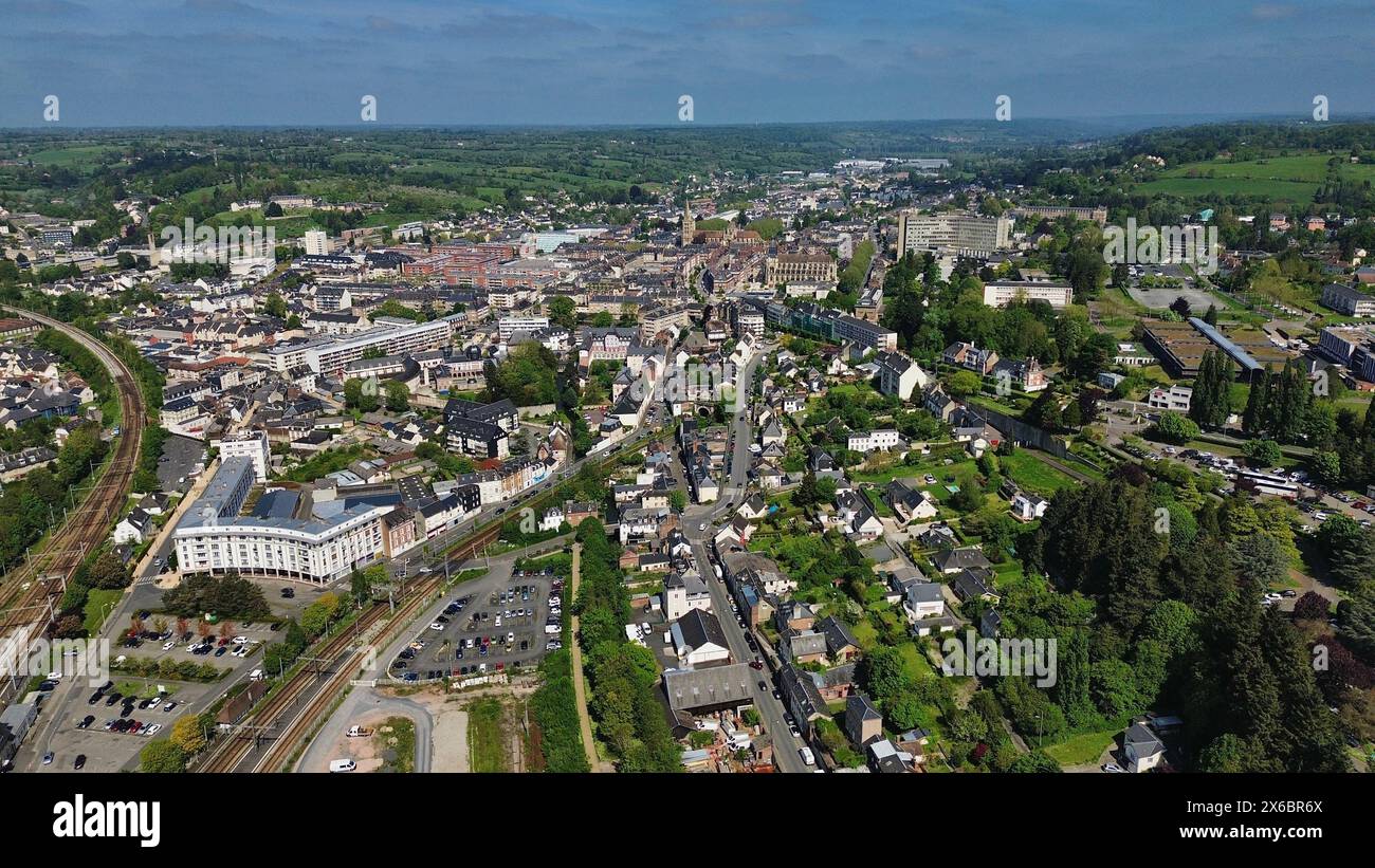 Drone photo Lisieux France Europe Banque D'Images