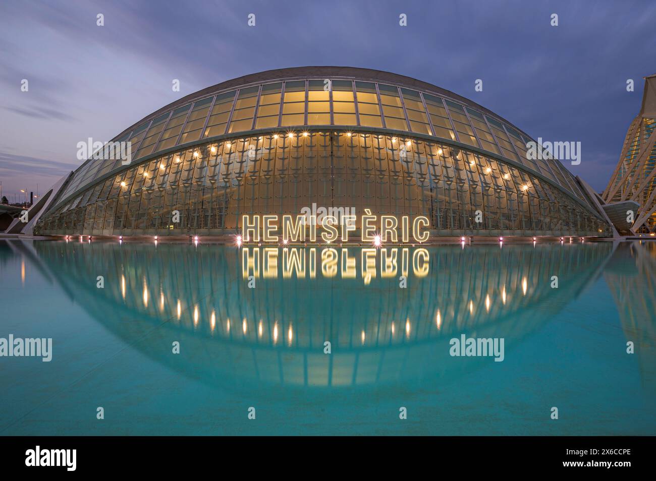 Architecture moderne dans la Cité des Arts et des Sciences - Valence Espagne Banque D'Images