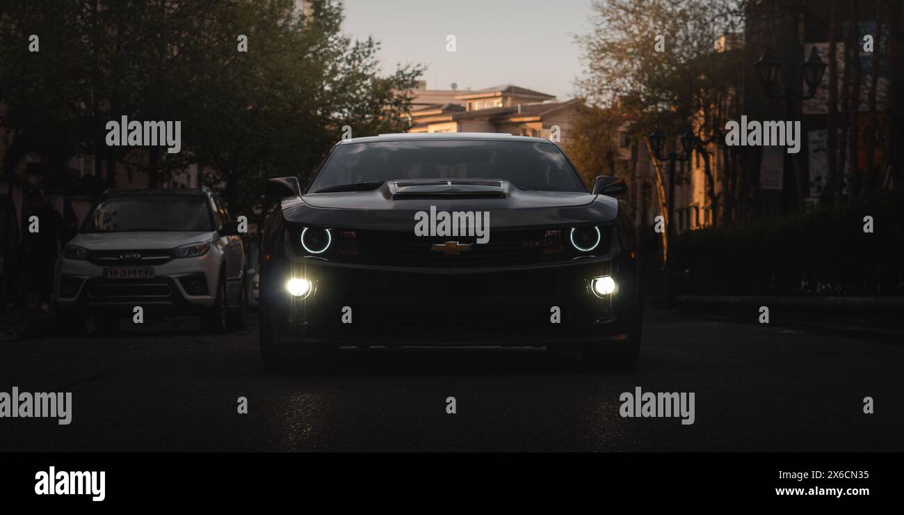 Vue de face d'une camaro de chevrolet Banque D'Images