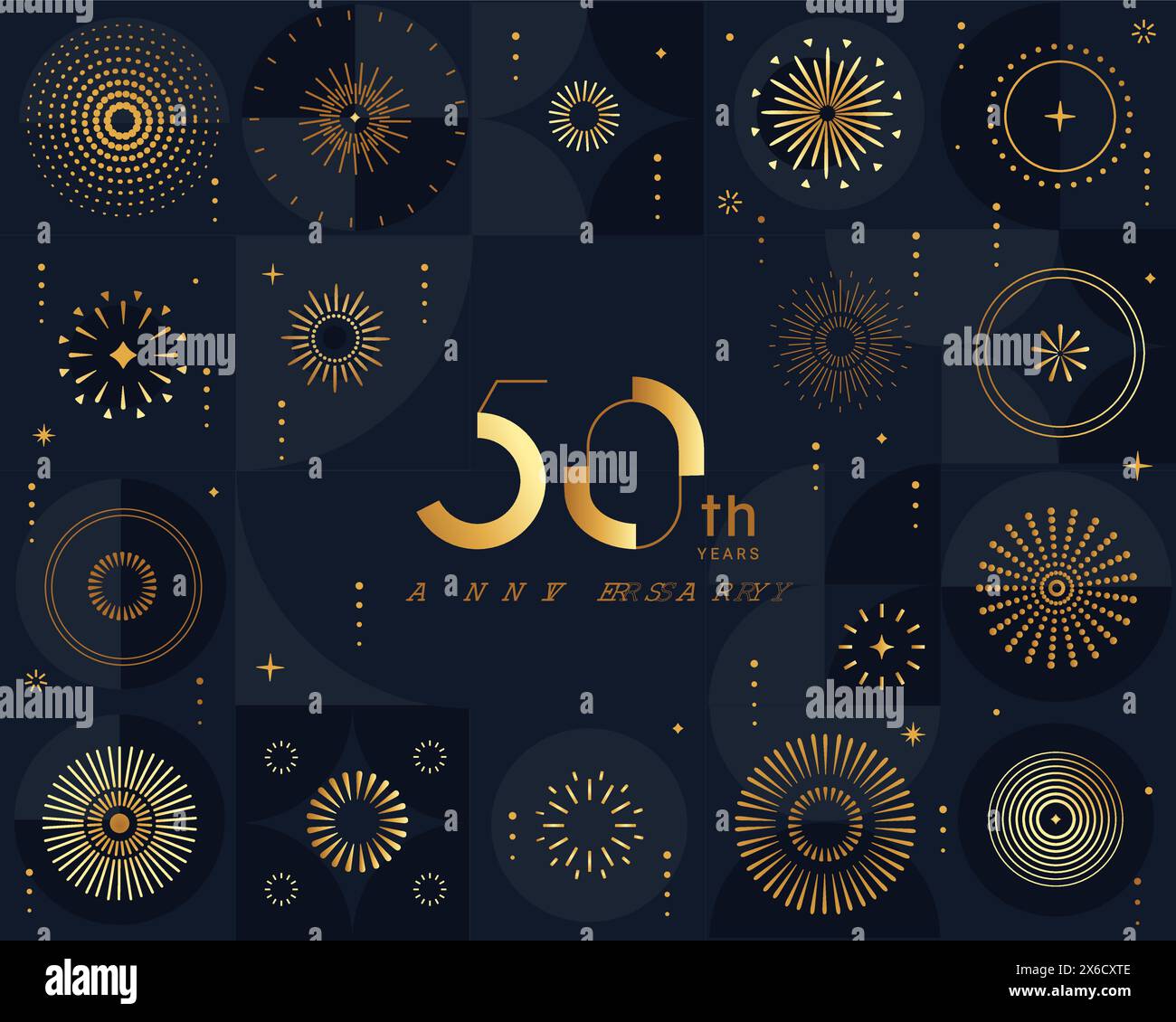 Anniversaire 50, célébrant cinquante ans anniversaire Illustration de Vecteur