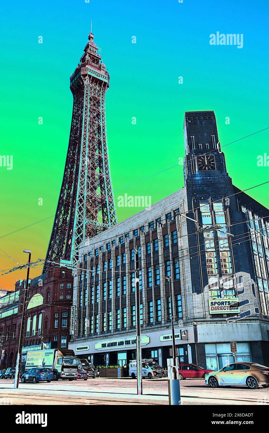 Stranger Than Fiction - vue d'un autre monde - Blackpool Tower Banque D'Images