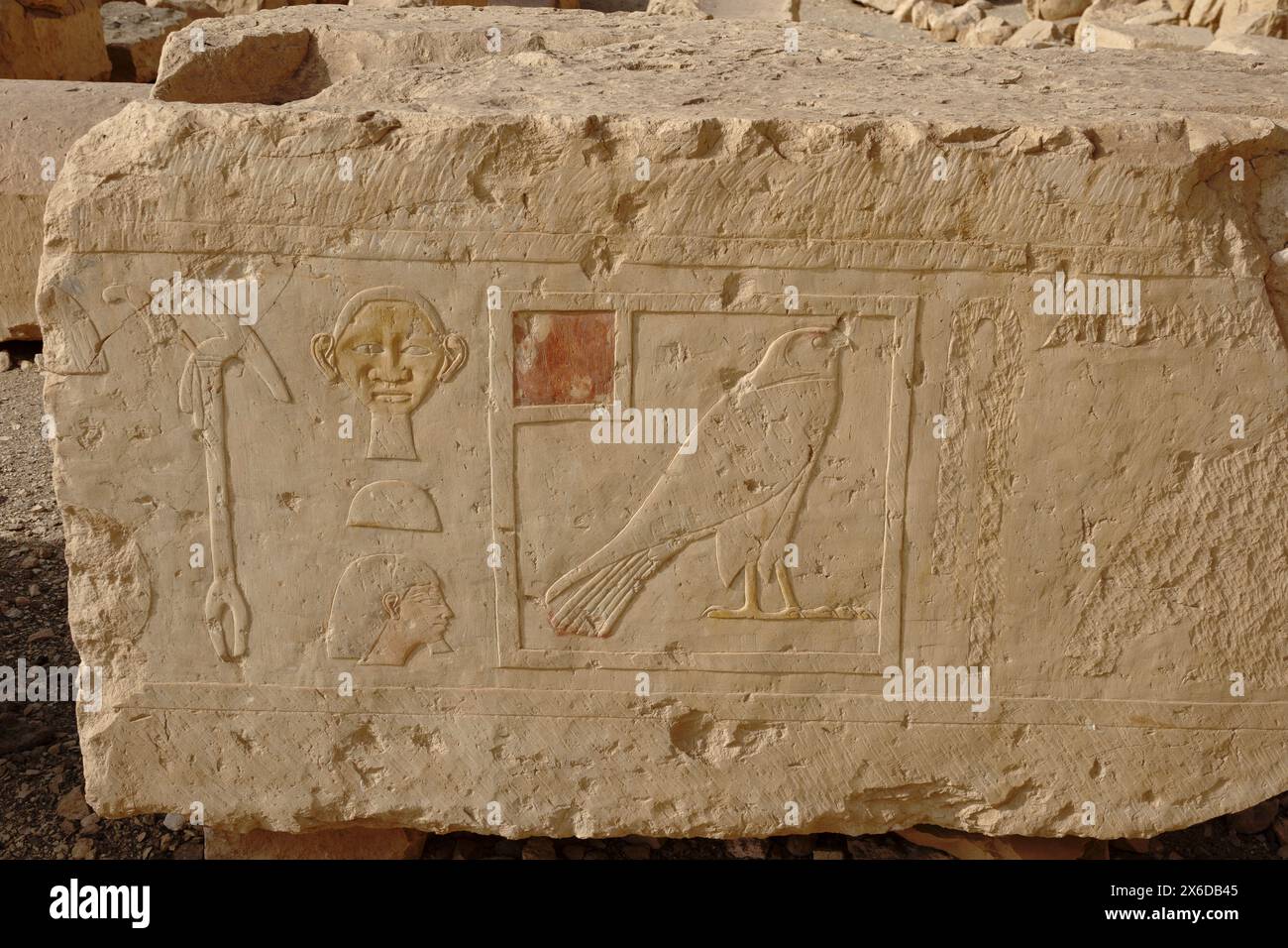 Temple d'Hatshepsout à Deir el Bahari, Cisjordanie, Louxor Égypte Banque D'Images