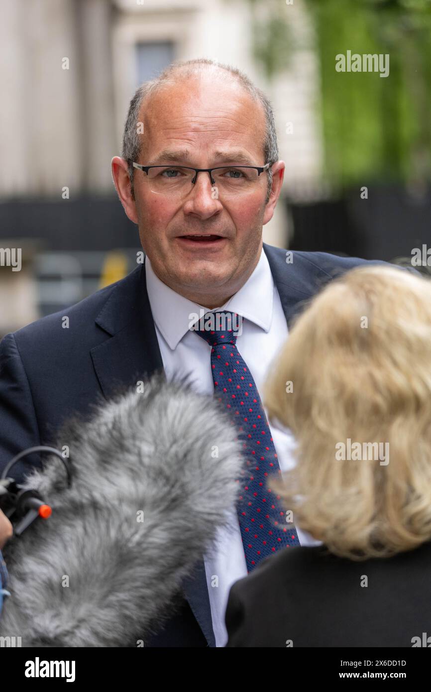 Londres, Royaume-Uni. 14 mai 2024. Sommet de la ferme à la fourchette 10 Downing Street, Londres Tom Bradshaw, président de la National Farmers Union Credit : Ian Davidson/Alamy Live News Banque D'Images