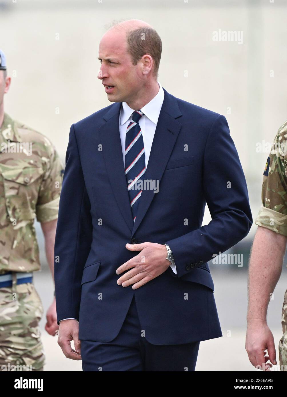 Middle Wallop, Angleterre. ROYAUME-UNI. 13 mai 2024. Prince William, Prince de Galles assiste au roi Charles Ill qui remet officiellement le rôle de colonel en chef du corps d'armée au Prince William au Centre d'aviation de l'armée. Crédit : Anwar Hussein/Alamy Live News Banque D'Images