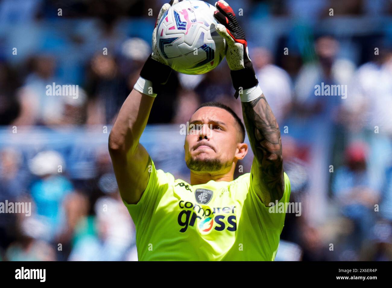 Rome, Italie. 12 mai 2024. Elia Caprile de l'Empoli FC lors du match de Serie A TIM entre le SS Lazio et l'Empoli FC au Stadio Olimpico le 12 mai 2024 à Rome, Italie. Crédit : Giuseppe Maffia/Alamy Live News Banque D'Images