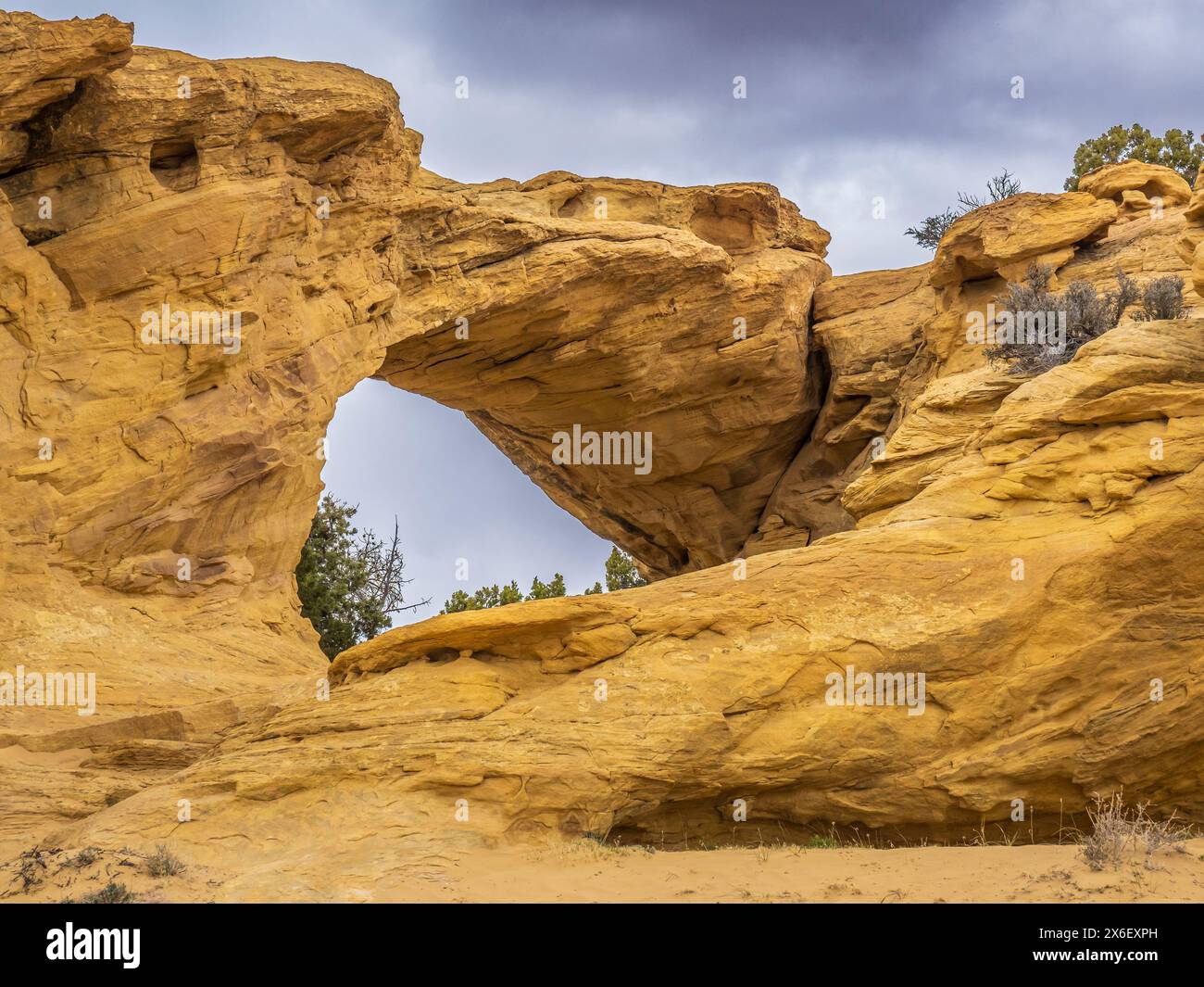 Dutchman Arch, San Rafael gonfle à l'ouest de Green River, Utah. Banque D'Images