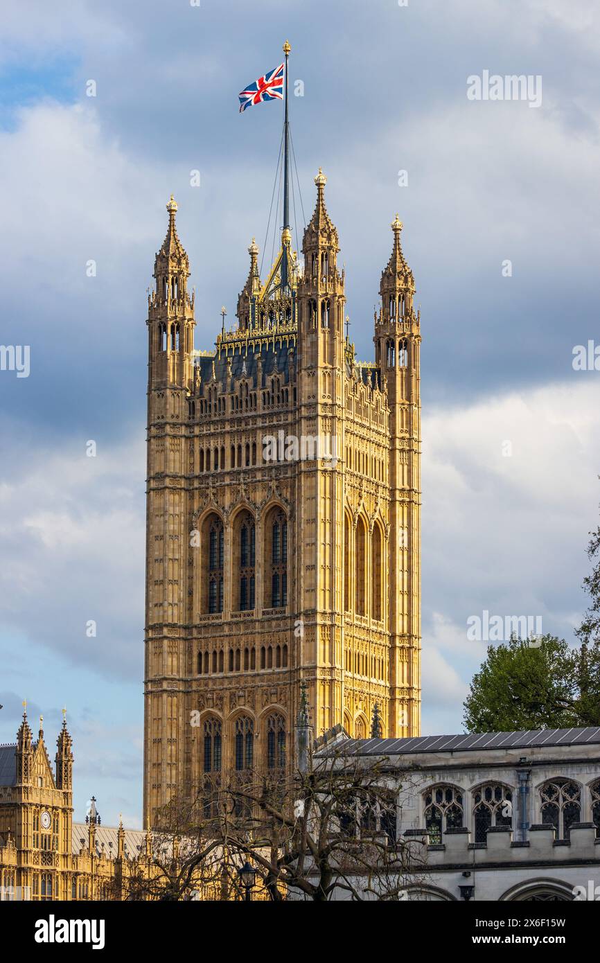 Tour Victoria, chambres du Parlement, Londres, lundi 29 avril, 2024. photo : David Rowland / One-Image.com Banque D'Images