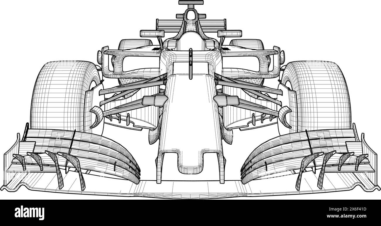Vecteur de voiture de course. Illustration isolée sur fond blanc. Illustration vectorielle d'Une limousine sportive. Illustration de Vecteur