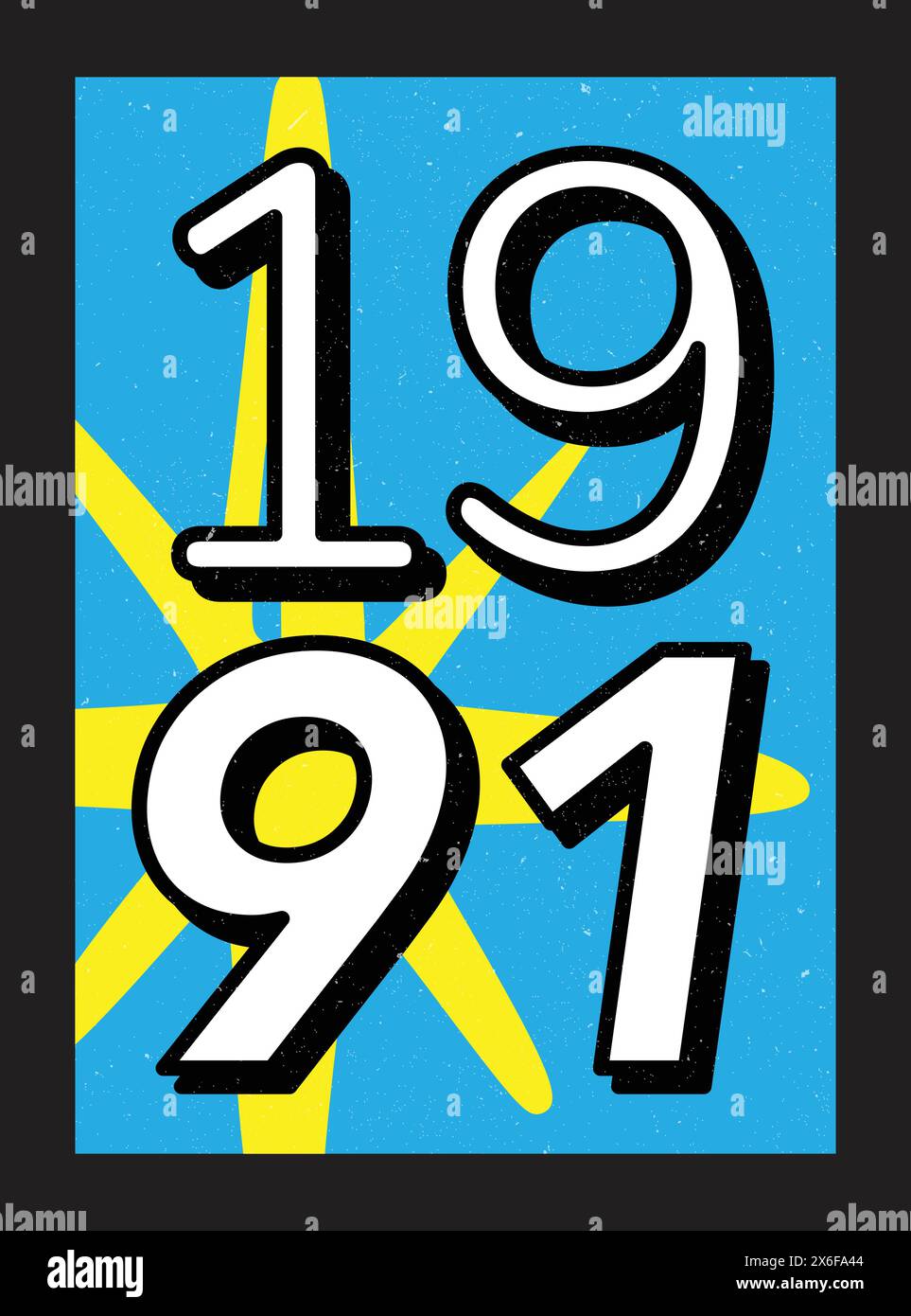 Année 1991 design d'affiche, né en 1991, 1991 design d'affiche flyer, décoration de chambre, salon ou affiche imprimée d'intérieur de bureau Illustration de Vecteur