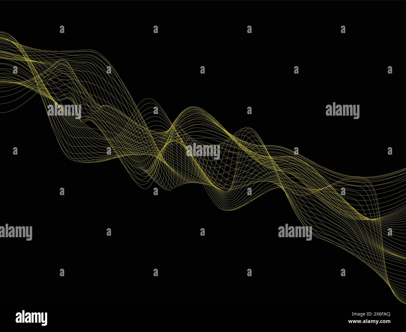 fond d'onde jaune abstrait, futuriste et moderne Illustration de Vecteur