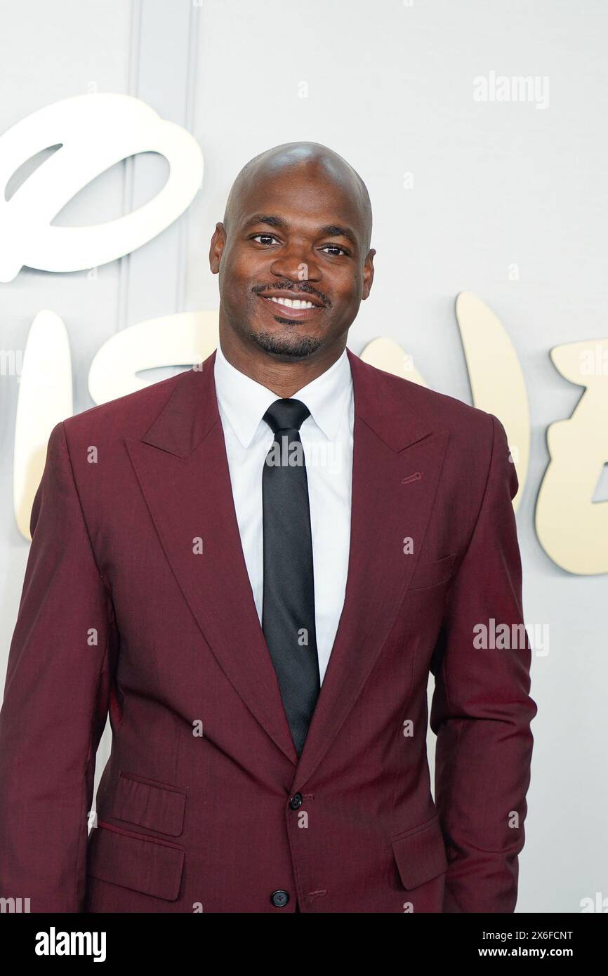 New York, États-Unis. 14 mai 2024. 5/14/24, New York, New York, États-Unis Adrian Peterson lors du Disney ABC HULU Upfront qui s'est tenu au Jacob Javitz Center à New York City, New York, États-Unis, mardi 14 mai 2024. Crédit : Jennifer Graylock/Alamy Live News Banque D'Images