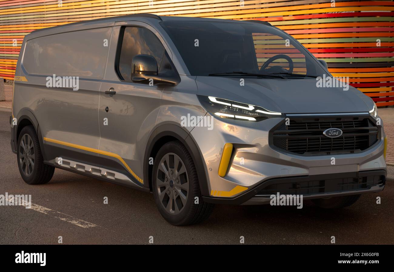 Ford transit Custom : le tout nouveau modèle 2024 Banque D'Images
