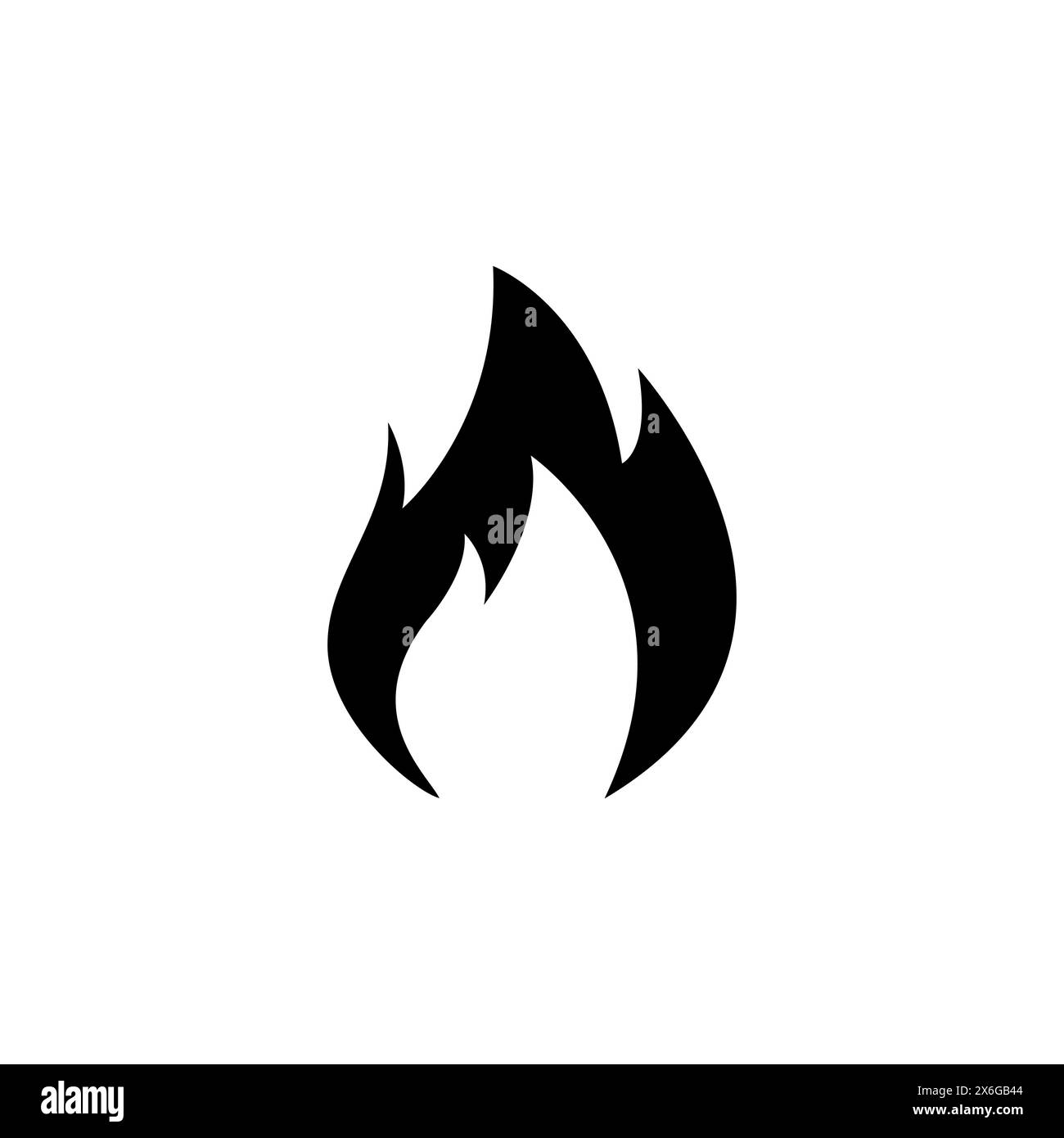 Flamme de feu, icône de vecteur plat inflammable. Symbole solide simple isolé sur fond blanc. Flamme de feu, modèle de conception de signe inflammable pour web et mobil Illustration de Vecteur
