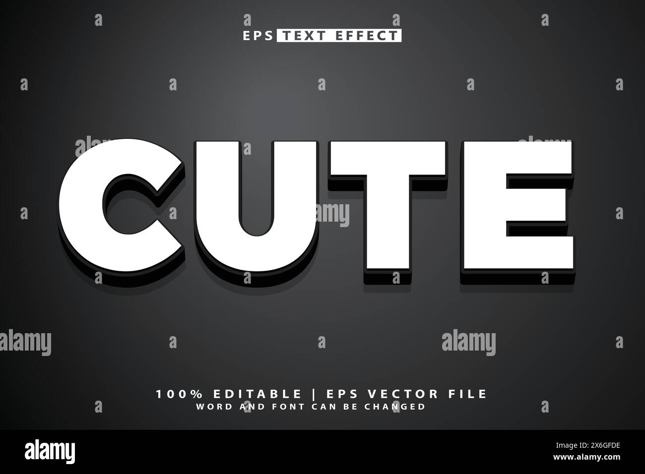 Effet de texte 3D modifiable Illustration de Vecteur