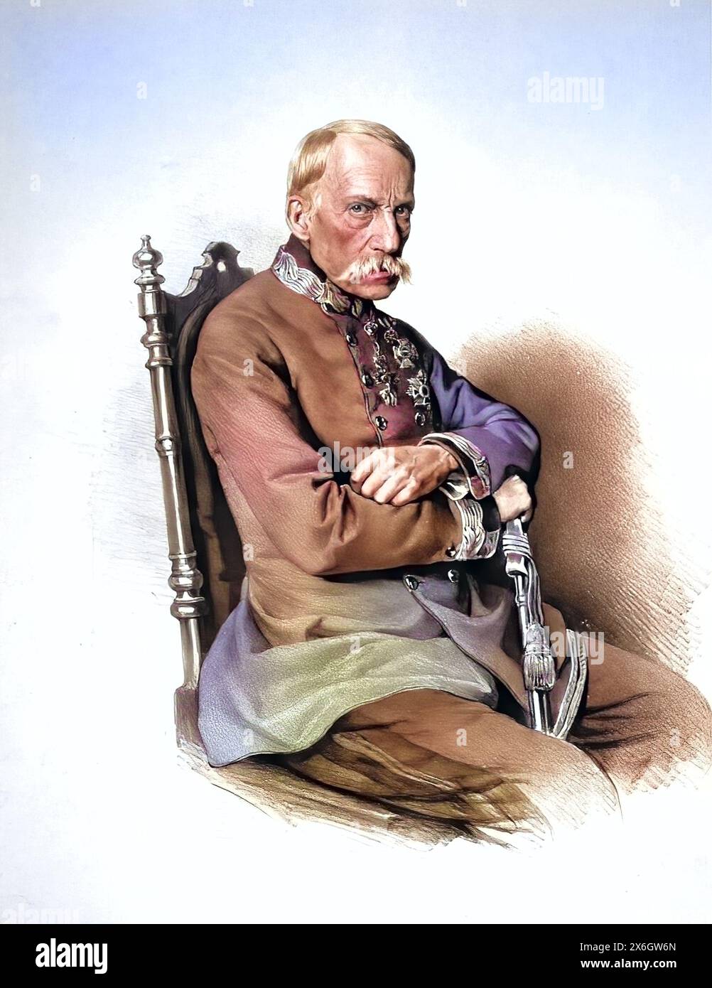 Erzherzog Johann Baptist Josef Fabian Sebastian von oesterreich (geb. 20. Jaenner 1782 à Florenz, est. 11. Mai 1859 in Graz) War ein Mitglied des Hauses Habsburg, Bruder von Kaiser Franz I., oesterreichischer Feldmarschall und in der Revolutionszeit von 1848/1849 deutscher Reichsverweser, hier kurz vor seinem Tod, Historisch, digital restaurierte Reproduktion von einer Vorlage aus dem 19. Jahrhundert, date du dossier non précisée Banque D'Images