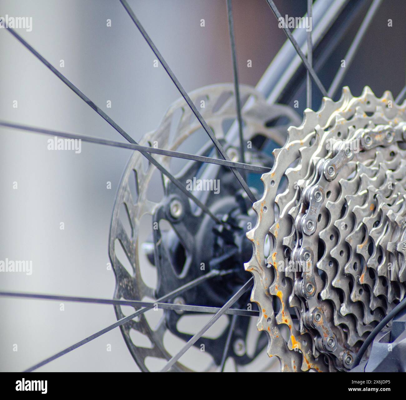 dérailleur de vélo de route, vue rapprochée Banque D'Images